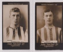 Cigarette cards, John Sinclair, Football Favourites, Sunderland A.F.C., two type cards, no 80 Geo.