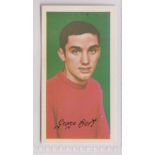 Trade card, Barratt's, Famous Footballers A12 Series, type card, no 29 George Best