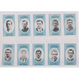 Cigarette cards, Cope's, Noted Footballers, (Clips 500 subjects) 10 cards, Middlesbrough nos 337,