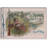 Printed album, USA, Allen & Ginter, Game Birds of America (back cover with small mark, gd) (1)