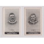 Cigarette cards, Football, Cohen Weenen & Co, Heroes of Sport, 2 type cards, J Devey (gd) & S