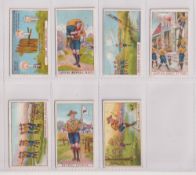 Trade cards, Pascall's, Boy Scout Series, 7 cards, all with 'Parlour Stores' backs, Camp