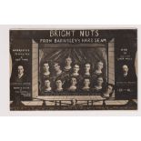 Postcard, Football, RP, Barnsley, 1911-12 ‘Bright Nuts, by Randall, (unused, slight crease, gd) (1)