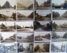 Postcards, Midlands, a good RP mix of approx. 41 cards of the Midland inc. Belsay Village, Market