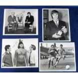 Football autographs, George Best, Manchester Utd, 4 b/w 10" x 8" photo's being later images taken
