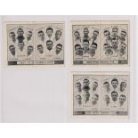 Trade cards, Barratt's, Football Team Folders, English League Division 1, Leeds United FC, three