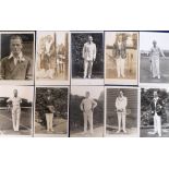 Postcards, Tennis, Male Players, RP's mostly by Trim, 10 cards inc. D.M. Grieg, H. Timmer, J.H.