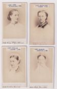Cartes de Visite, Aristocracy, 4 cards to comprise Lady Hamilton, Lady Fitzwilliams, Lady Murray and