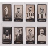 Cigarette cards, Smith's, Footballers (Titled, Dark Blue Backs), 8 cards, nos 20, 35, 38, 46, 133,