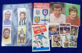 Trade cards, Football, Thomson, three sets, Great Captains (12 cards), Super Stars of 72 (16