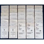 Football memorabilia, a collection of 35 Football League Referee & Linesmen booklets issued