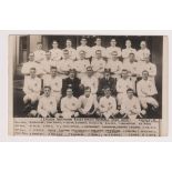 Postcard, Rugby, English Northern Rugby Union Football Team 1920, plain back photo, postcard size by