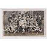 Postcard, Derbyshire, Football, RP, Chapel-en-le-Frith F.C., showing officials & squad, season