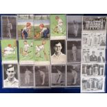 Postcards, cricket, a selection of approx. 36 cricket related cards inc. 11 cards of Players in