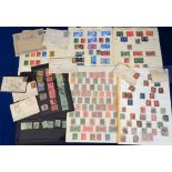 Stamps, GB QV-KGVI collection on leaves including 1d reds and 2d blues together with 7 Victorian