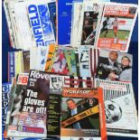 Football programmes, a collection of approx. 280 programmes 1960's onwards all for Friendlies,