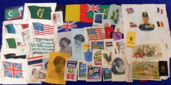Tobacco & trade silks, USA, a mixed selection of 60+ silks, various issuers & series, different