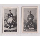 Cigarette cards, Football, Cohen Weenen & Co, Heroes of Sport, 2 type cards, H Matthews & Cayhill