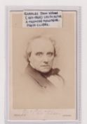 Carte de Visite, Theatre, Charles John Kean (1811-1868) Irish actor and theatre manager (vg)