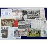 Football, selection of items, 25+ including 3 artist-drawn colour cards showing Footballers from the