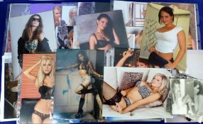 Glamour photographs, a collection of approx. 70 colour glamour photos, approx. 21cm x 30cm, all