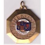 Athletics' Medal, hexagonal shaped enamelled medal awarded to Don Finlay relating to a meeting
