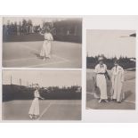 Postcards, Olympics, Stockholm 1912, Official RP cards, Tennis, Broquedis, France, Winner Ladies