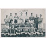 Postcard, Football, Brentford FC, printed card showing Squad for 1904/05 season photo by Wakefield