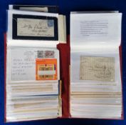 Postal History, Collection of envelopes and stamps in 2 flip up photo albums. Contents include pre-