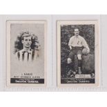 Cigarette cards, Football, Cohen Weenen & Co, Heroes of Sport, 2 type cards, J Banks (sl mark to