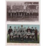 Postcards, Football, Notts County, two cards, RP showing team line-up 1905-6 with printed player