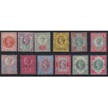 Stamps, GB QV 1887 Jubilee issue mint SG197e-211 and 214 cat £540 (12)