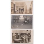 Postcards, Snooker, Billiards & Pool, 8 vintage, (one postally used 1907) RP's from USA & Europe