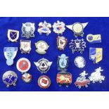 Speedway Badges, a collection of 22 1960/70's enamel badges, various tracks inc. Rochdale, Crewe,