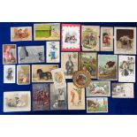 Ephemera, Dogs, 25 greetings cards, postcards etc.to include mechanical, embossed, die cut, pen