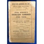 Cricket, John Wisden's Cricketers' Almanac for 1902, softback (back cover missing, small pieces lost