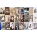 Postcards, a social history selection of approx. 190 RPs, mainly portraits of individuals, families,