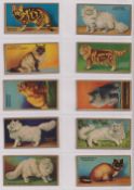 Trade cards, Cowan's, Noted Cats (set, 24 cards) (gd)