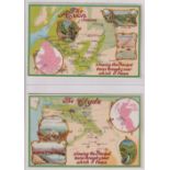 Trade cards, Cadbury's, Rivers of the British Isles (Reward cards), 'P' size (set, 6 cards) (vg) (