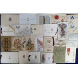 Military, Opening Christmas greeting cards, a collection of 50+ cards, mainly WWI, inc. Imperial