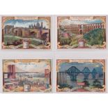 Trade cards, Liebig, Well Known Bridges, ref S600, 4 different sets, German, Italian French &