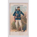 Cigarette card, Harvey & Davy, Chinese & South African Series, type card, Japanese Infantry (creased