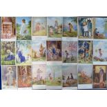 Postcards, a selection of approx. 90 cards, the majority illustrated by Margaret Tarrant (some