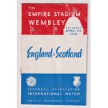 Football programme, England v Scotland 9th April, 1938 (some creasing, rusty staples, fair/gd) (1)
