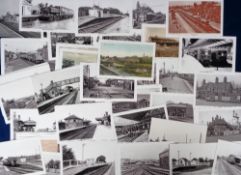 Photographs, Railway Stations, 65+ b/w re-printed photographs of earlier images, mainly Berkshire