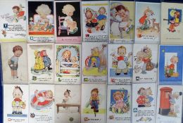 Postcards, a mixed age collection of approx. 114 cards illustrated by Mabel Lucy Attwell, themes