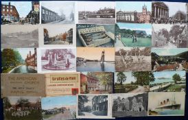Postcards, selection of approx. 75 cards inc. Ipswich Station RP by Kingsway, Stourbridge Junction