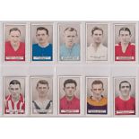 Cigarette cards, Gallaher, Famous Footballers (Brown Back) (set, 50 cards) (gen gd)