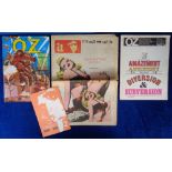 Oz Magazines, Nos 21 and 38 together with IT paper 26th August 1971 and 1969 Runningman book news