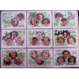 Football autographs, Celtic FC, Futera Fans Selection collector card album 1998 (79/90 cards, plus